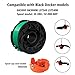 X Home Trimmer Replacement Spools Compatible with Black Decker SF-080 GH3000 LST540 Weed Eater, 20ft 0.080 inch Edger Refills, Auto-Feed Single Line Cord Parts, 90583594 Cover Cap (5 spools, 1 Cap)