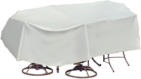 Amazon Com Protective Covers Weatherproof Patio Table And Highback Chair Set Cover 80 Inch X 96 Inch Oval Rectangle Table Gray 1348 Patio Table And Chair Set Covers Garden Outdoor