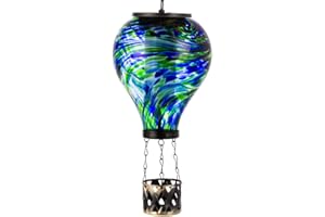 YELENEW Hot Air Balloon Solar Lantern Hanging Solar Lanterns Outdoor Garden Solar Lanterns Outdoor Waterproof Flame Light for Yard Patio Decor Mother’s Day Gift