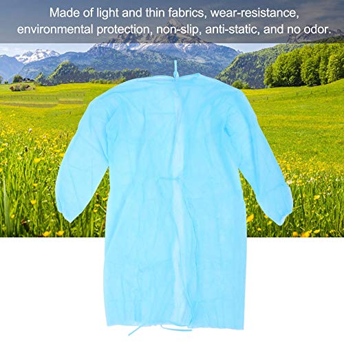 Disposable Tattoo Surgical Gown - Cimenn Thin And Light Fabric Tattoo Clothing Overalls Garment Blue