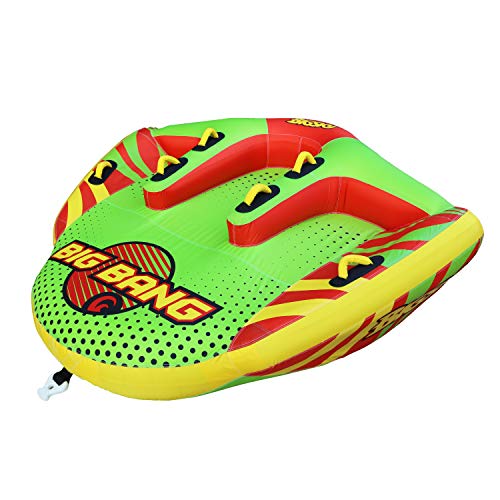 Big Sky Big Bang Towable Tube for Boating 3 Person - Durable Tube for Lake, Beach, River, Snow - Watersports Towables - Quick Inflation and Deflation - 3 Man Boat Toys and Floats for Water Activities