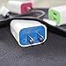 Frerush [3-Pack] 2A 5V 2 Port Colorful USB Wall Travel Home Charger Plug Power Adapter for iPhone 7 SE 6 6s Plus, iPad Air Mini, HTC Nexus, Galaxy, Note Series, Bluetooth Headset (Black Purple Blue)