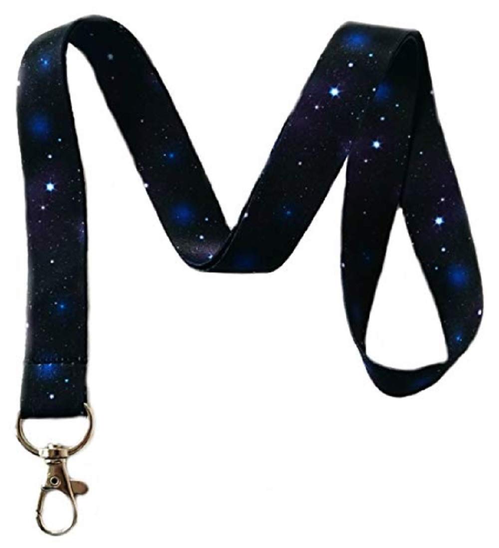Galaxy Print Lanyard Key Chain Id Badge Holder