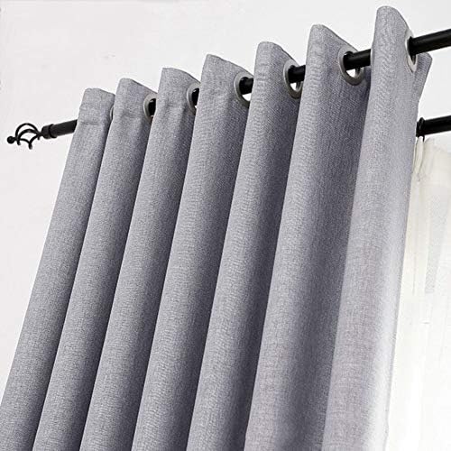 2 panels set Hollow Blackout curtain, Floor-length Full light blocking Drape Opaque Thermal insulated Thickened Window screen-gray-eyelet 190 x 270cm