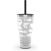 Tervis Traveler Fishing - Fish Finder Triple Walled Insulated Tumbler Travel Cup Keeps Drinks Cold & Hot, 30oz with Straw Lid, Stainless Steel