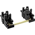 DUROCK Plate Mount Stabilizer V3, Innovative Pre-Clipped Stem for Minimum Wire Wobble 2U 6.25U 7U Keyboard Stabilizers (V3 Black Gold 80% Kit)