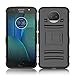 Moto G5S Plus Case, Elegant Choise Hybrid Heavy Duty Dual Layer Shockproof [Swivel Belt Clip] Holster with [Kickstand] Combo Rugged Protective Case Cover for Motorola Moto G5S Plus / XT1806 (Black)
