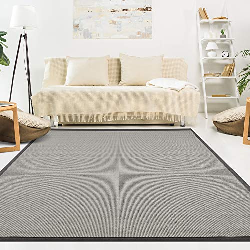 iCustomRug Zara Synthetic Sisal Collection Area Rug and Custom Size