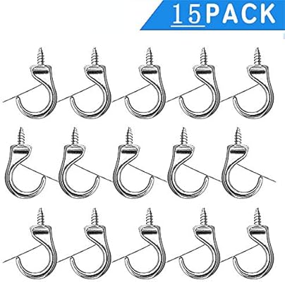 15 Pieces Metal Cup Hooks Ceiling Hooks Suspended Ceiling Hooks
