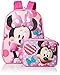 Disney Little Girls Minnie Polka Dot Backpack with Lunch, Pink, One Size