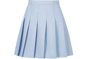 Tivifox Womens Girls Pleated Tennis Skirts High Waisted A-line Skirt School Uniform Athletic Golf Skorts with Shorts,2T-4XL
