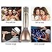 VERKB Wireless Microphones Karaoke Pro, 3-in-1 Bluetooth Aluminium Alloy Karaoke machine KTV for Apple iPhone Android Smartphone Or Pc(Golden)