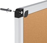 VIZ-PRO Cork Notice Board 120x90cm Silver Aluminium Frame Self-Healing Pin Board view 4