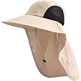 Sun Hat for Men Women with Neck Flap,UPF 50+ UV Protective Hiking Fishing Hats,Wide Brim Sun Hat for Women&Men