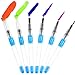 Water Coloring Brush Pens, Set of 6 Watercolor Painting Brushes Pen for Water Soluble Colored Pencils, Water Color Markers, Powdered Pigment Watercolor, Back to School Art Supplies (Blue)
