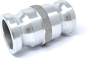 Gloxco Aluminum Type AA Cam and Groove Spool Adapter, 2" Male Camlock x 2" Male Camlock (CAM-20-AA-AL)