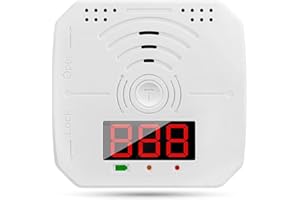 ATEONY Carbon Monoxide Detectors for Home and Travel Use, CO Gas Monitor Alarm, AAA Battery Powered, LED Digital Display (1)