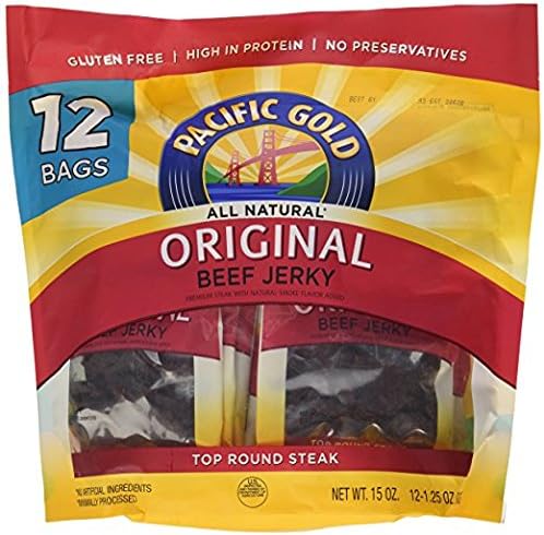 Pacific Gold Original Beef Jerky 4Pack (12Bag (1.25Oz Each) Vmcka