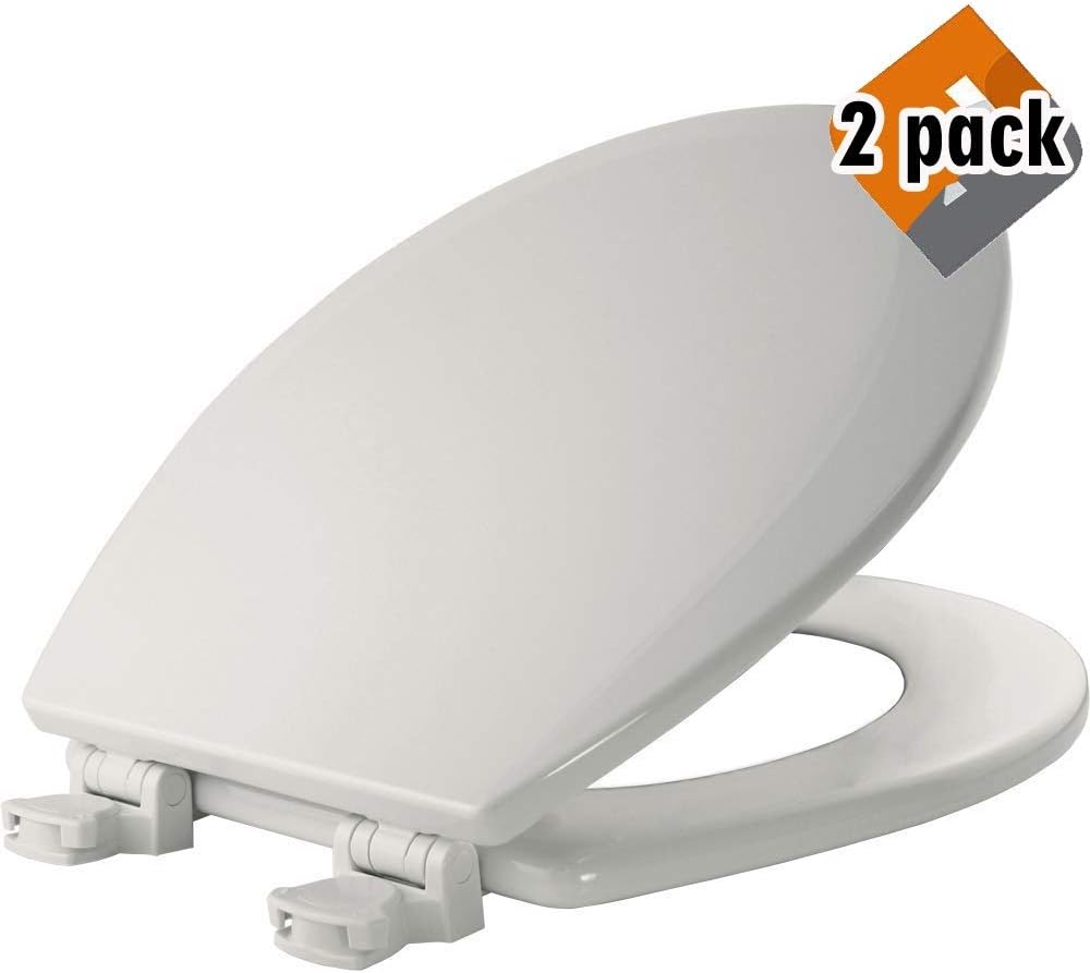 BEMIS 500EC 000 Toilet Seat with Easy Clean & Change Hinges, ROUND