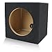 MDF Sub Woofer Enclosure Box [Black] for Single JL Audio W6v3 Car Subwoofer | ¾ Premium MDF Construction | Made in U.S.A. (10