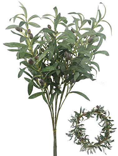 Bird fiy 28"artificial olive plants branches fruit…
