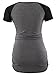 Pinkydot Women's Baseball Crew Neck Raglan Sleeve Side Ruched Maternity T Shirts Top Pregnancy Shirt