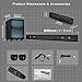 LuguLake Soundbar, 2.1 Channel TV Sound bar System with Subwoofer, Bluetooth, Composable Floor Speaker, Adjustable LED Lights, FM Radio, USB Reader, Remote Control