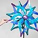 Bits and Pieces - Blue Delphinium Wind Spinner - Decorative Kinetic Wind Mill - Unique Outdoor Lawn and Garden Décor, Lawn Ornament