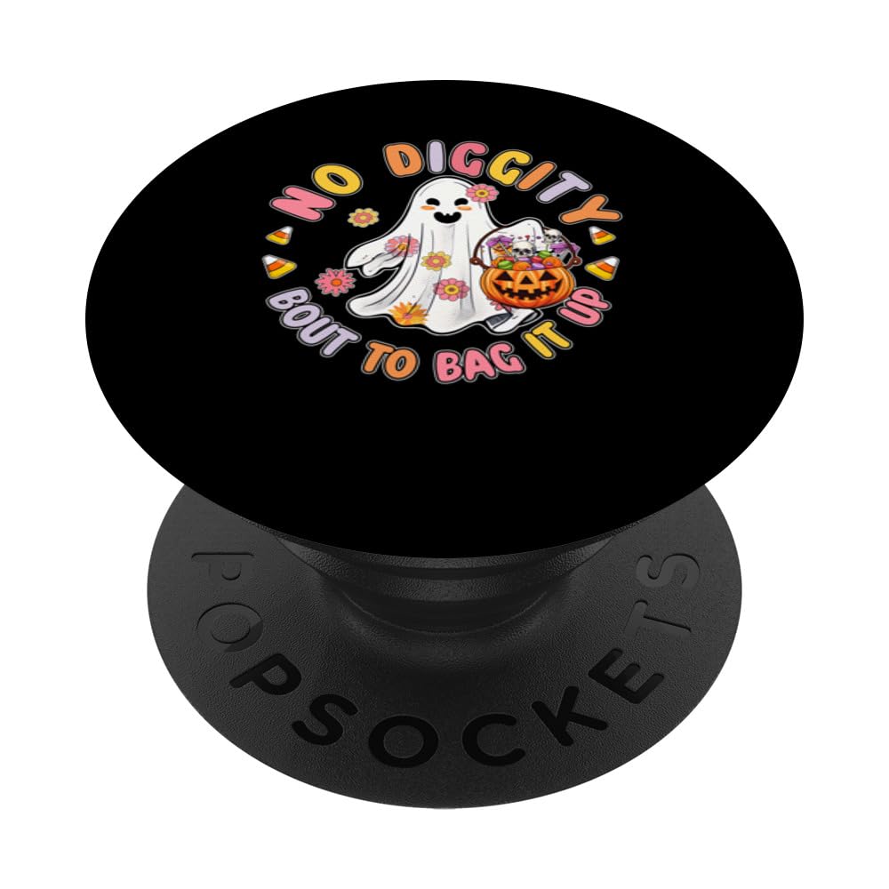 Diggity Bout To It Up Spooky No Bag Halloween Creepy PopSockets Swappable PopGrip