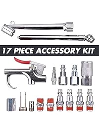 WYNNsky Kit de manguera de compresor de aire de PVC de 0.7 in x 208.3 ft con 17 piezas de herramientas de aire y kit de accesorios de compresor de aire