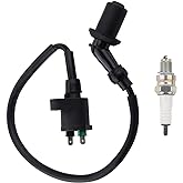 GY6 150CC Racing Ignition Coil Spark Plug Wire for Scooter Moped 50CC | Chinese ATV Coolster 125CC 110CC 80CC 90CC Go Kart Pit Dirt Bike Engine Motorcycle High Performance Parts