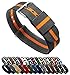 BARTON WATCH BANDS 24mm Smoke/Pumpkin Long Ballistic Nylon NATO® Style Straps