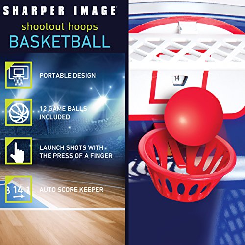 image for SHARPER IMAGE Shootout Hoops Toy Basketball Set, Portable & Travel Fri