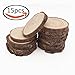 MUPIANLX Natural Wood Slices with Tree Bark Unfinished Round Wooden Discs for Crafts Coasters DIY Ornaments,15pcs 3.5
