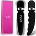 Vibrator Magic Wand Massager by Lyps - Double Use (Head and Tail) - G Spot Adult Toy Stimulator Neck Massager with Dual Vibrations - 17 Vibration Patterns (black)