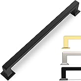 KOMOTIA 6 Pack 15 Inch Cabinet Pulls Matte Black Kitchen Cabinet Handles Zinc Alloy Drawer Pulls Solid Cabinet Hardware