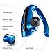 GUOER Wireless Bluetooth Headset V4.1 (Business Style) Headset Bass Sound Headphones Handsfree with Microphone for iPhone Samsung Huawei HTC, etc(Black/Blue)