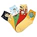 KONY Women's Cotton Art Patterned Fun Novelty Crew Socks, Women's Shoe Size 5-9 (Art Socks - 4 Pairs)