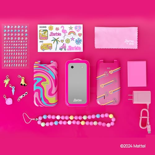HMD Barbie | Flip | Unlocked | KaiOS | Compatible with All Carriers | Power Pink | US Version