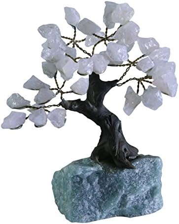 CARLIN Gifts Rose Quartz Crystal Gemstone Tree - M - 5.5" H