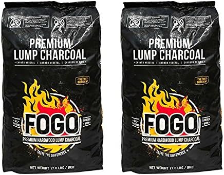 FOGO 17.6-POUND PREMIUM HARDWOOD LUMP CHARCOAL BLACK BAG (2 Pack)