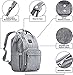 KiddyCare Diaper Bag Backpack, Multi-Function Waterproof Maternity Nappy Bags for Travel with Baby, Large Capacity, Stylish and Durable, Gray Melange