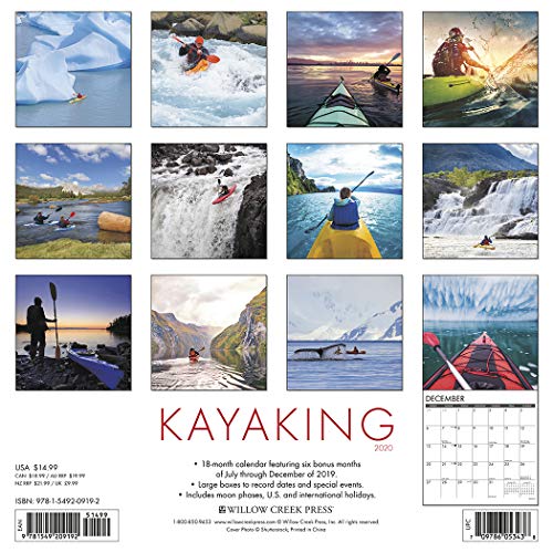 Kayaking 2020 Wall Calendar