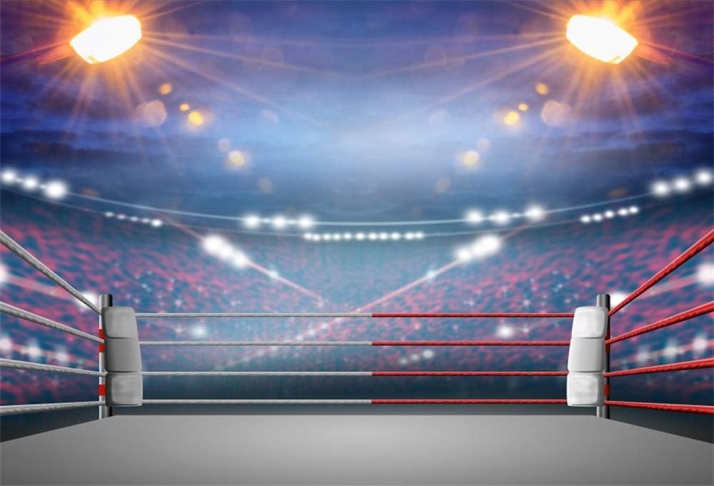 AOFOTO 9x6ft Wrestling Arena Backdrop Floodlight Blur: Amazon.co.uk