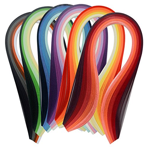 JUYA Paper Quilling Set 600 Strips 30 Colors 39cm Length/strips 3/5/7/10mm Width Available (Paper Width 3mm)