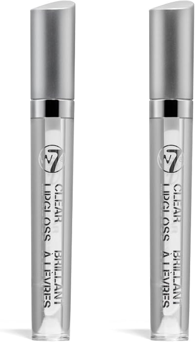 W7 Soft Clear Lip Gloss Wand 2 Pack Non-Sticky High Shine