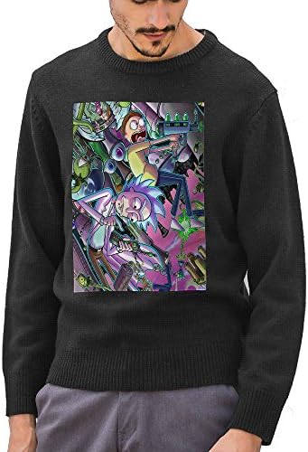 SPINA JR Rick And Morty Men's Sweatshirt Winter Must Have Ultimate Cotton Crewneck Sweatshirt