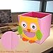 NEWSTYLE Foldable Kids' Toy Storage Bin Box - Cartoon Children Toys Chest and Closet Organizer - Simling Owl