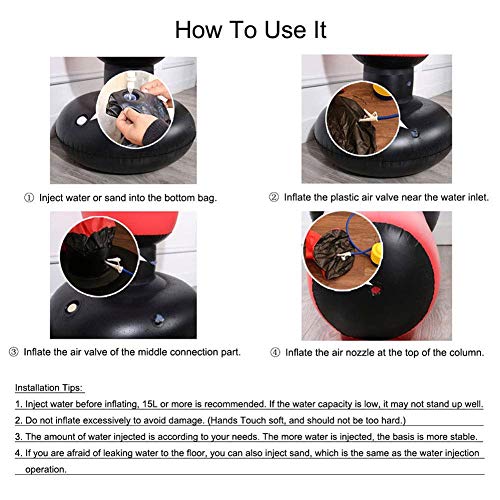 image for xivqiuny Inflatable Fitness Punching Bag,Free-Standing Fitness Target 