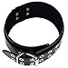 Black Collar Leash with Chain - Bondage Sex Product for Kink Play